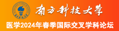 自慰骚逼网站南方科技大学医学2024年春季国际交叉学科论坛